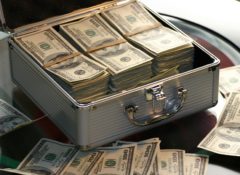A briefcase full of money