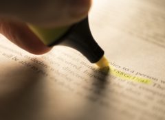 A highlighter tracing text.