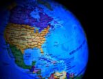Globe focused on North America
