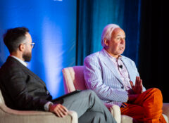 Paul Kusserow and Bob Holly talking during an HHCN FUTURE Fireside Chat.