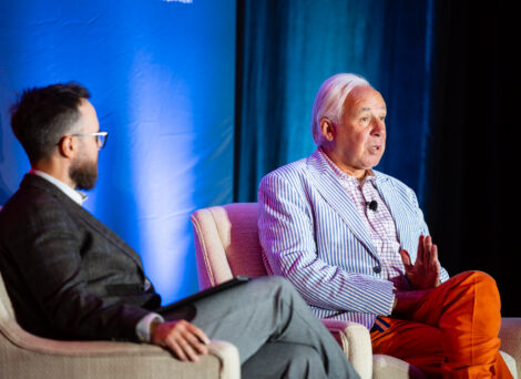 Paul Kusserow and Bob Holly talking during an HHCN FUTURE Fireside Chat.